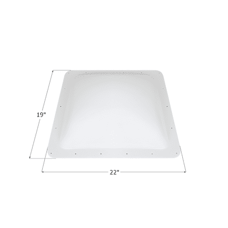 Icon 14367 5 in. Skylight SL1619W Rectangular High Bubble Type Dome, White