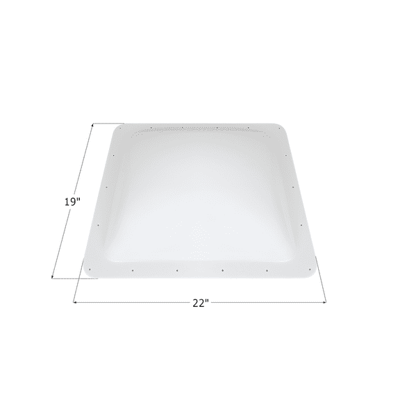 Icon 14367 5 in. Skylight SL1619W Rectangular High Bubble Type Dome, White