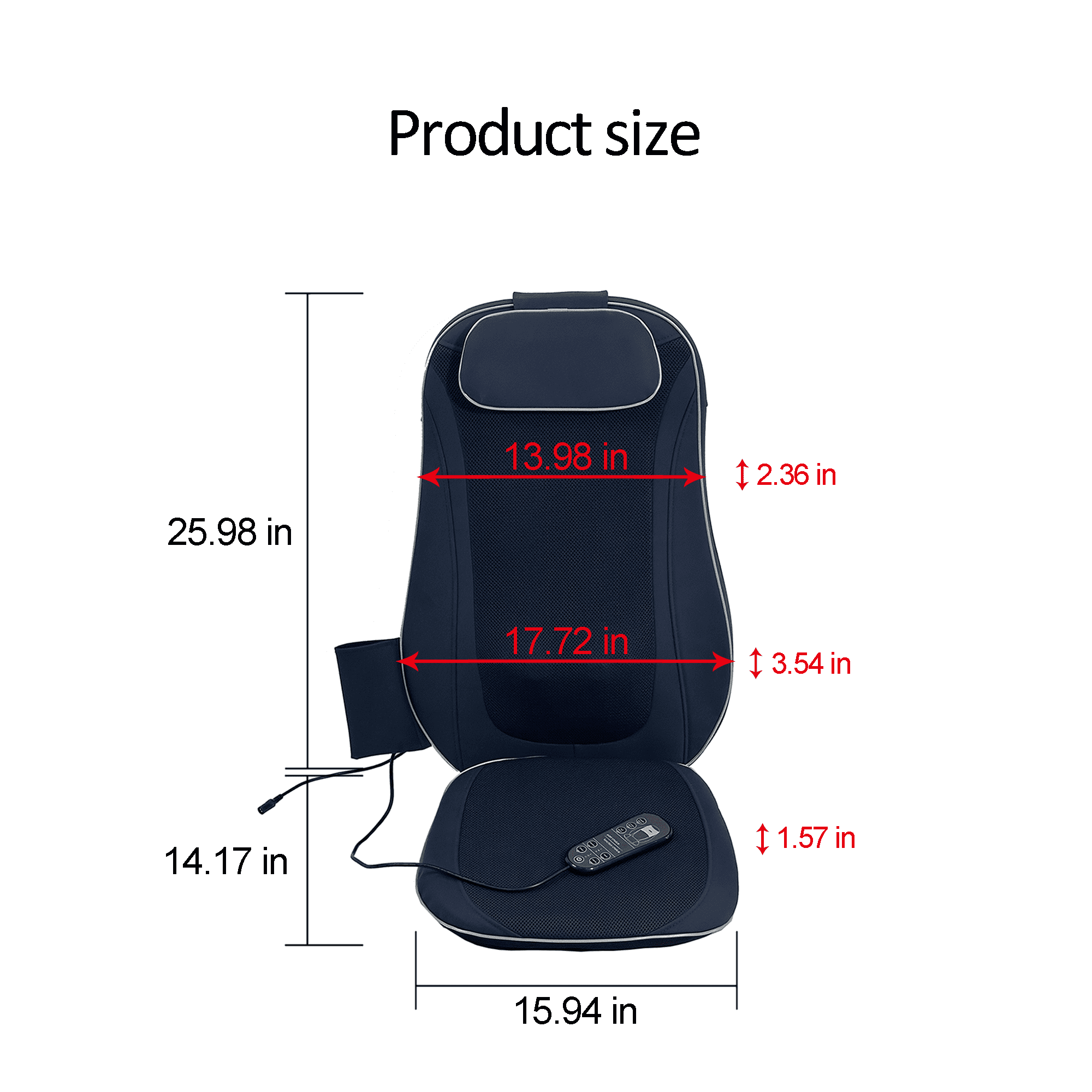 Exercise Equipment Shiatsu Back Massager with Kneading and Heating-Dark Blue,Workout Equipment