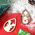 thumbnail image 6 of JYYYBF Women Winter Christmas Wooden Earrings Elk Snowman Santa Claus Pierce Dangle Earrings Accessory, 6 of 8