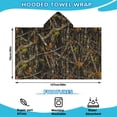 thumbnail image 2 of Vine Camo Tree Trunk Pattern Hooded Bath Towel，50"x30" for Ages 3 To 12 Kids, Quick Dry Lightweight Soft Microfiber Hood Beach Towel Cover Up for Kids, 2 of 7