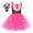 Rose Red Dress+ Rabbit Ear Hair Hoop+ Bowknot+ Tail+ Gloves, variant on HAWEE Easter Rabbit Dress for Girls Pink Sleeveless Tutu Tulle Dress Rabbit Costume 5 PCS Kids Birthday Fancy Dress Up