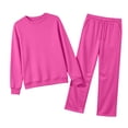 thumbnail image 7 of Jovrlynd Two Piece Sets for Women Crewneck Long Sleeve Sweatshirt Wide Leg Pants Lounge Sets Fall Winter Outfits, 7 of 7