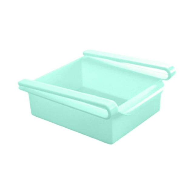 Slide Out Refrigerator Organizer Drawer Mint Green Adjustable Storage Rack Pull Out Design For Food Storage Kitchen Space Small Storage Container Dry Storage Containers for Kitchen Container Set