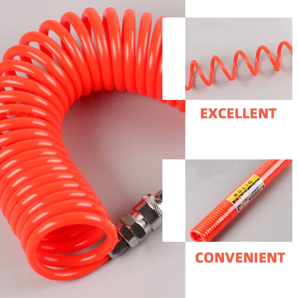 ELAYARD Red Flexible Air Compressor Hose Replacement with EVA Material and Connector for Air Pump Tools and Accessories