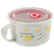 LEORX Multi Ceramic Soup Bowls with Handles and Lids Microwave Safe for Home Use Large Capacity