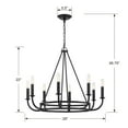 thumbnail image 5 of 8 Light Chandelier-Matte Black Finish    -Traditional Installation Crystorama Lighting Bai-A2108-Mk, 5 of 5