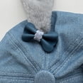 thumbnail image 5 of Lace Trim Bowknot Newsboys Hat Plush Bunny Hat Funny Floppy Ear Hat Flat Hat Women Painters Hat, 5 of 7
