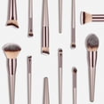 thumbnail image 3 of PVCS 14PCS Wooden Foundation Cosmetic Eyebrow Eyeshadow Brush Makeup Brush Sets Tools, 3 of 9