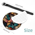 thumbnail image 5 of 2Pcs Leather Round Cartoon Cat Cruise Luggage Tag with Privacy Cover and Name ID Tag - Suitable for Travel Handbags Backpacks School Bags Luggage Tags, 5 of 7