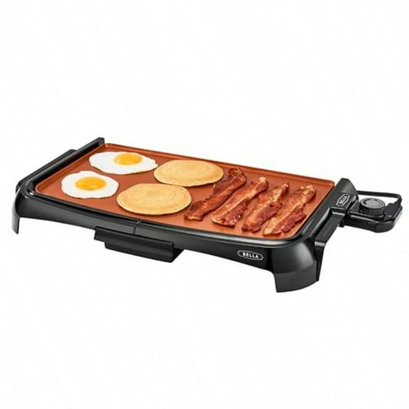 Griddle Ceramic Copper TI HealthyEco Nonstick Coating HassleFree Clean Up Large Submersible Cooking Surface 10" x 16"