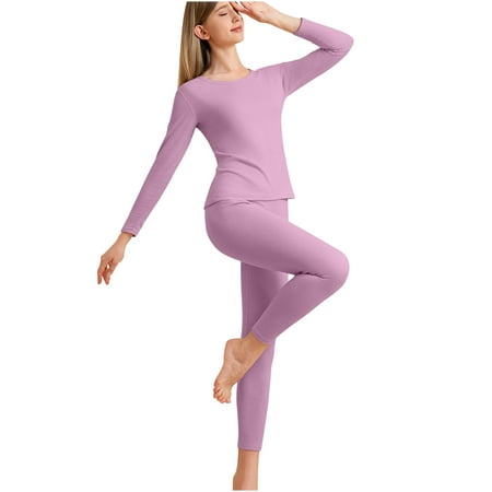 Clearance TOUMENY Womens Long Underwear Sets Women Thermal Underwear Round Neck Women s Silk Winter Gelatin Style Warm And Thick Velvet Home Clothes