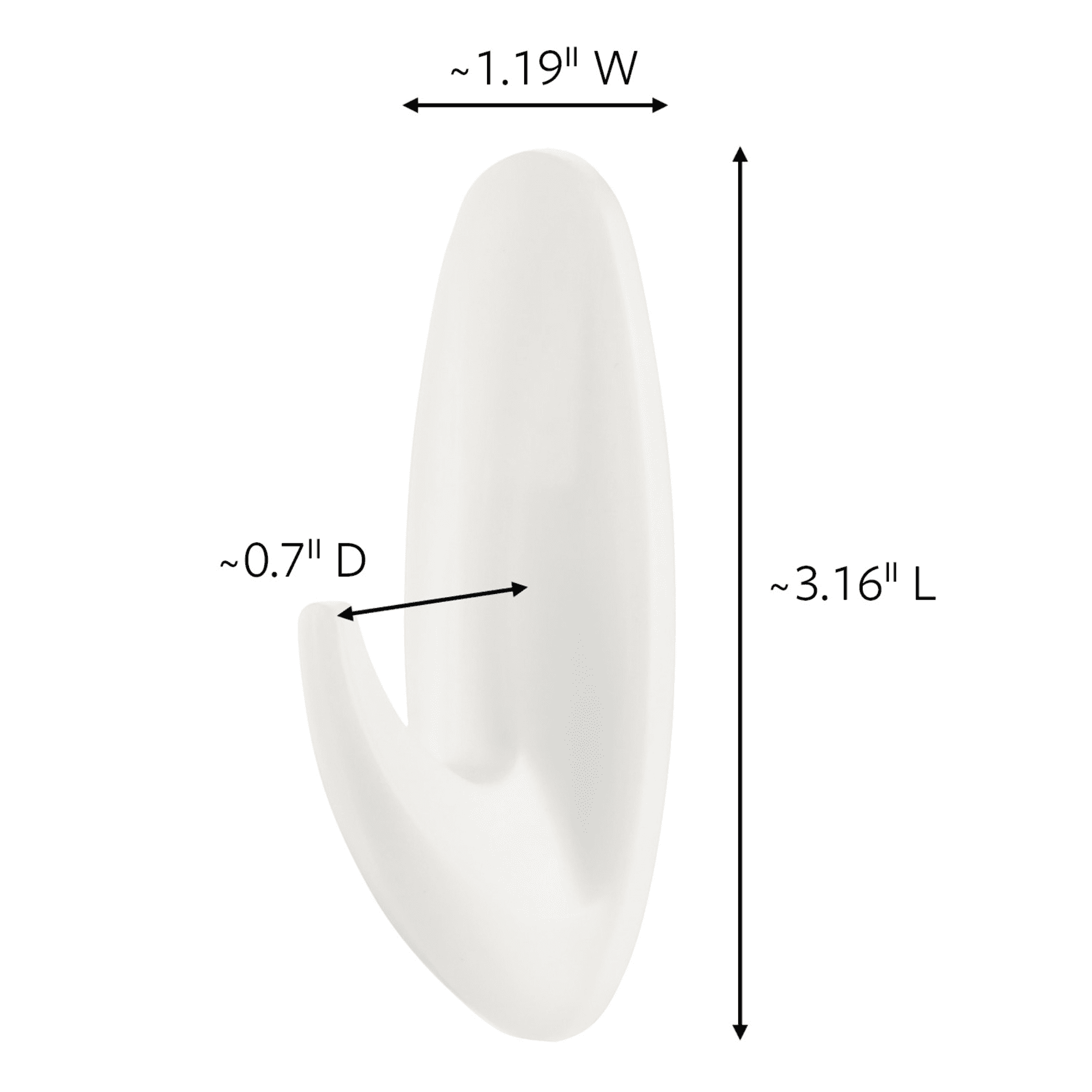 Command Medium Designer Hooks [Removable]: 2-pack (White) [6-sets]