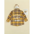 thumbnail image 4 of Coduop Toddler Kids Plaid Shirt Jacket Long Sleeve Lapel Button Down Cardigan Casual Shirts Blouse, 4 of 7