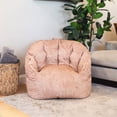 thumbnail image 6 of Big Joe Milano w/ Vibe Vibrating Massage Bean Bag Chair for Kids, Teens, Adults, Caribou Hyde, Vegan Suede, Lightweight Seat for Reading Nook and Gaming, 2.5 foot Refillable, 6 of 8