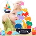 thumbnail image 4 of Juguetes apilables creativos Juguetes de aprendizaje Regalos de cumpleaños Juguetes de construcción Bloques de Juguete de entrenamiento de Mundo SM SunniMix Juego de equilibrio, 4 of 7