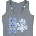 thumbnail image 3 of Disney - Lilo & Stitch - Sketched Faces of Stitch - Women's Racerback Tank Top, 3 of 5