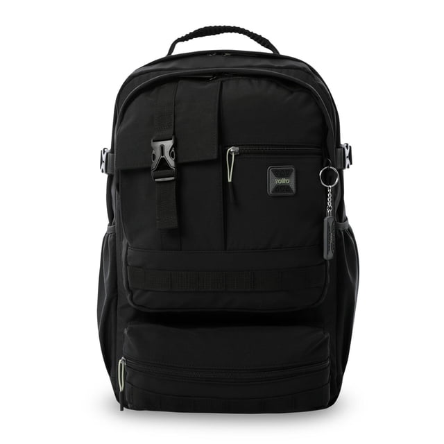 TOTTO Mochila Ergonómica Extra Grande Porta Laptop 15,4con Correa de Pecho |Senderismo - Viaje - Cam negro XG