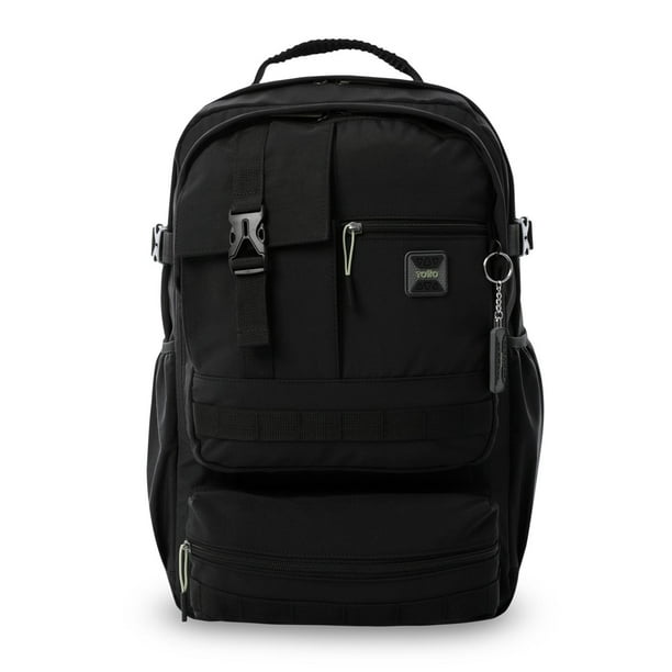 TOTTO Mochila Ergonómica Extra Grande Porta Laptop 15,4con Correa de Pecho |Senderismo - Viaje - Cam negro XG