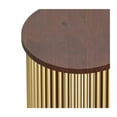 thumbnail image 3 of Demy 18 inch Wide Solid Mango/Metal Industrial Accent Table in Cognac/Gold, Assembled, 3 of 14