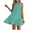 A124 Mint Green, variant on Polka Dot Mini Dress for Women Crewneck Sleeveless Elegant Tiered Hem Summer Sundress Breathable A Line Flowy Beach Vacation Dresses XXL