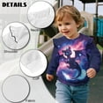 thumbnail image 5 of Yuyamidu Galaxy Dragon Sweatshirt Toddler Girl 1T 2T Crewneck Ruffle Long Sleeve Top Cute Graphic Pullover Sweatshirts Casual Fall Outfits Lightweight Soft Workout Everyday Clothes, 5 of 8