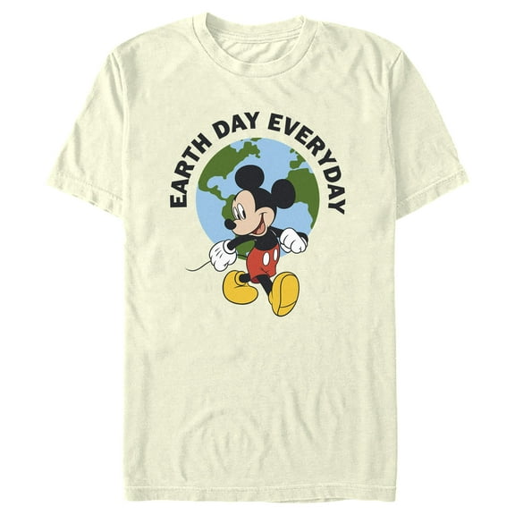 Men's Mickey & Friends Earth Day Everyday Graphic Tee Beige Large