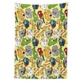 thumbnail image 3 of Ambesonne Cartoon Tablecloth Rectangular Table Cover, Hippo Giraffe Koala, 52"x70", Multicolor, 3 of 4