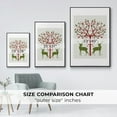 thumbnail image 4 of Christmas Des - Deer and Heart Tree, On Cream - Framed Gallery Wrapped Holiday Canvas - 27 x 41 - Black Frame, 4 of 8