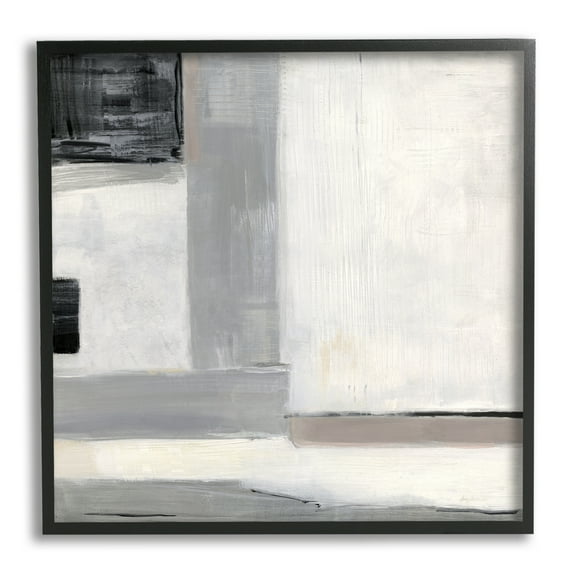 Stupell Modern Abstract Urban Air Abstract Painting Black Framed Art Print Wall Art