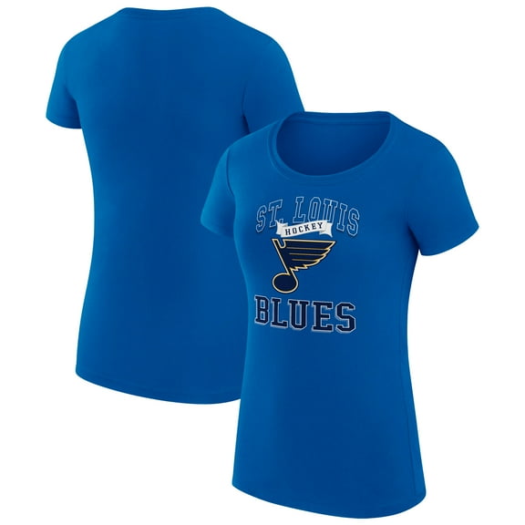 Women's G-III 4Her by Carl Banks Blue St. Louis Blues Super-Slim Fit Lightweight Team Logo Graphic T-Shirt
