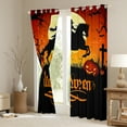 thumbnail image 3 of Feelyou Magic Witch Print Black Out Curtains for Kid, Spooky Halloween Curtains Pack of 2 (42x63 Each), Horror Pumpkin Bat Bedroom Curtains, Curtains and Drapes Room Decor, 3 of 6