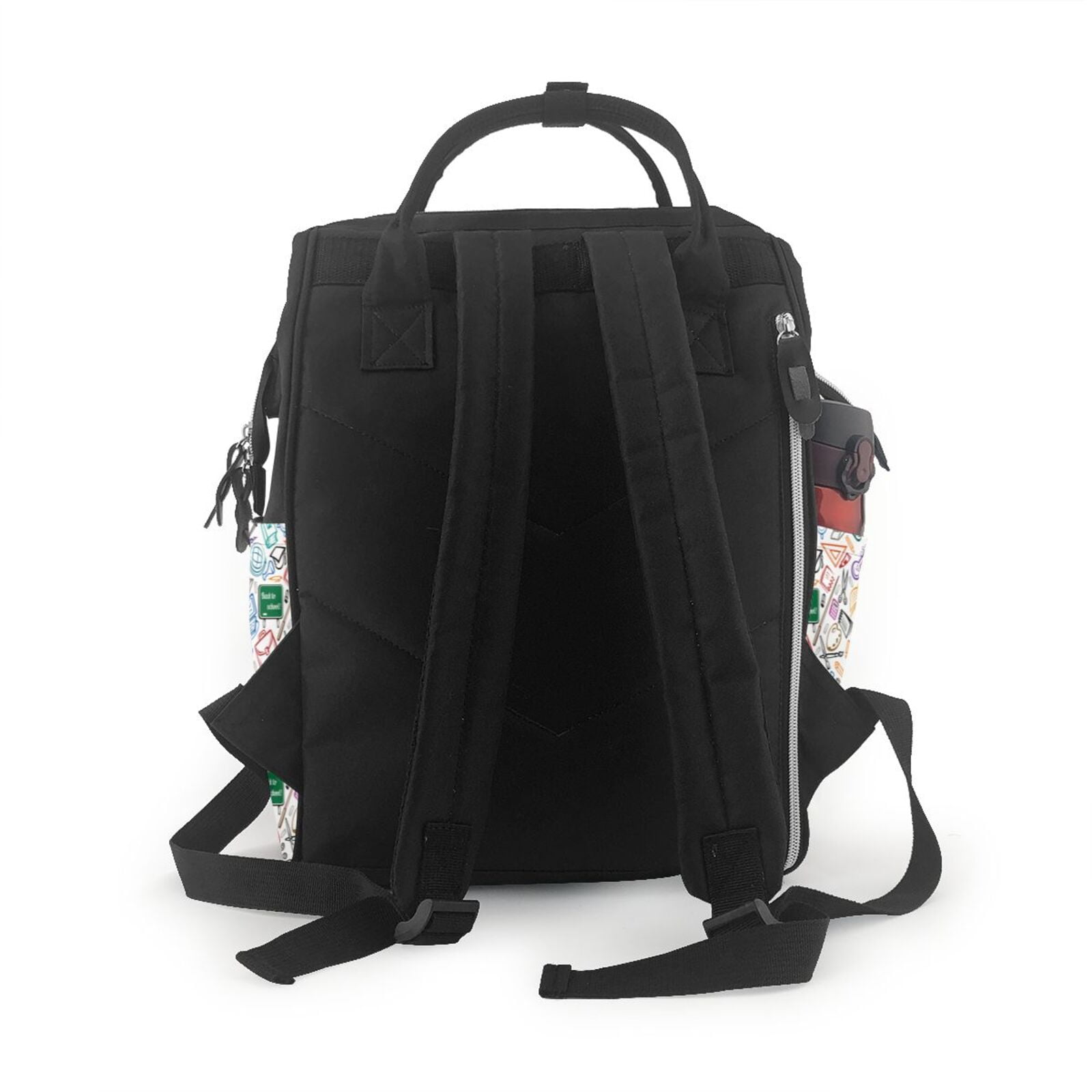 Xecao Back To School print Large Capacity Nappy Bag is a multi-functional waterproof travel backpack, perfect as a nursing bag or mummy backpack for women