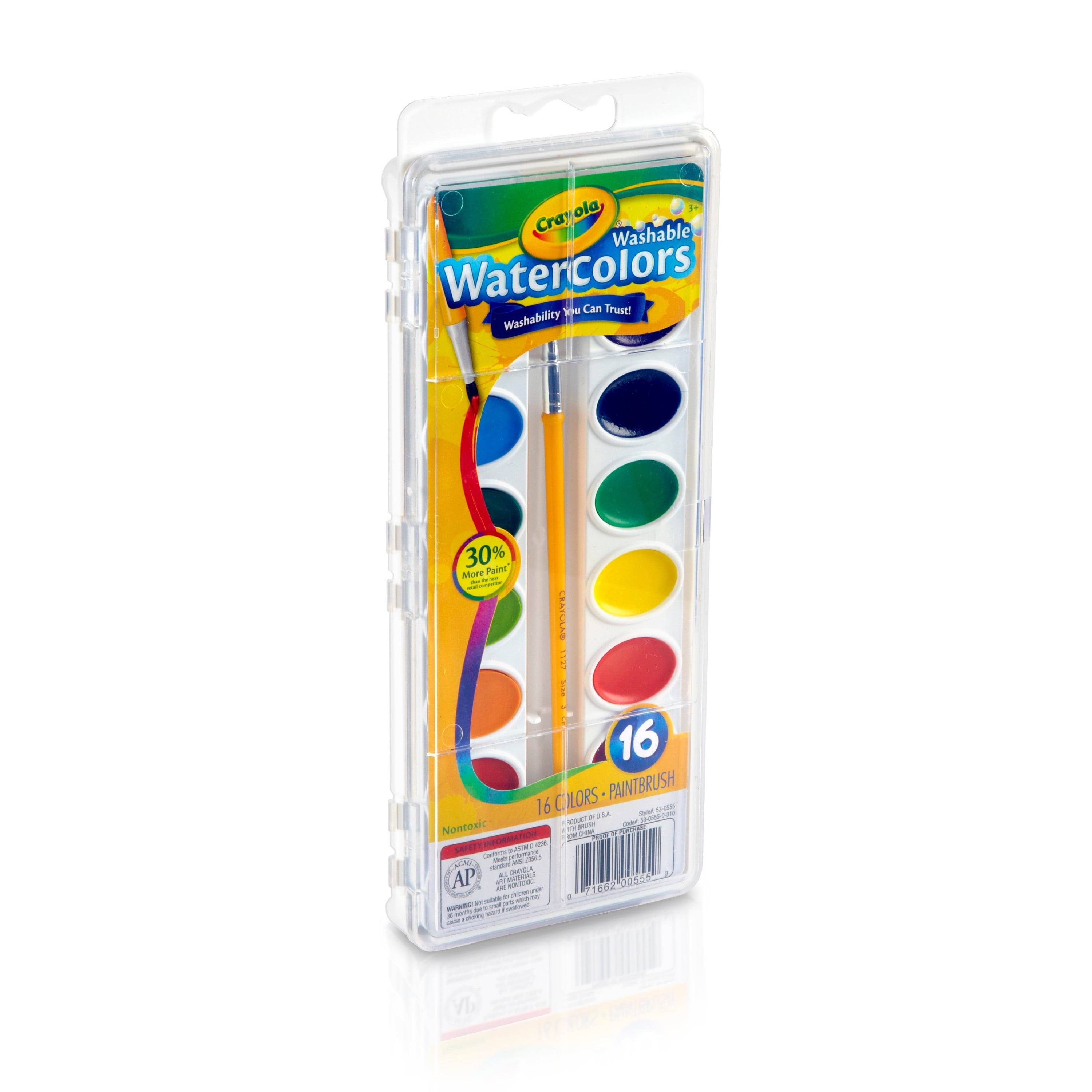 Crayola Washable Watercolor Paint Set - 16 Colors