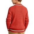 thumbnail image 4 of Cethrio Boys Knitted Sweaters, Crew Neck Pullover Long Sleeve Fashion Fall Winter Tops Red Size 10-11T, 4 of 5