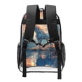 thumbnail image 2 of Honeii Forest Lake White Horse Print Clear Backpack Heavy Duty Transparent Bag 17" See Through BookBag for Women Men Adults Work Festival Sports Travel, 2 of 7