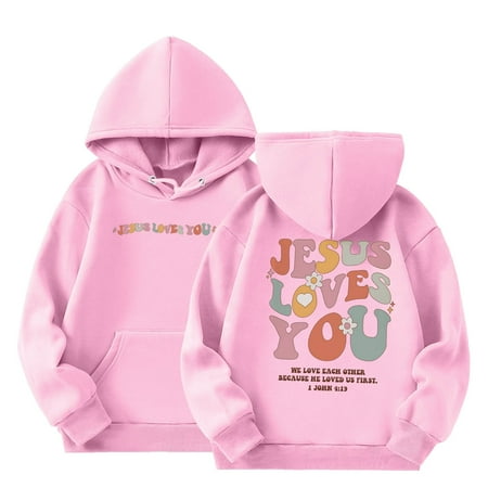 

Hoodies for Teen Girls Casual Long Sleeve Cute Oversized Pocket Christmas Warm Skin-Friendly Comfortable Baby Sweatshirt