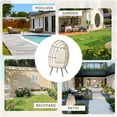thumbnail image 6 of Bigleap Wicker Egg Chair, Outdoor Indoor Egg Basket Lounge Chair w Cushion for Patio Backyard Garden Living Room,Beige, 6 of 7