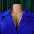 thumbnail image 6 of AURA Plus Size Suit Collar Swing Midi Dress Short Sleeve High Waist Belted Solid Color Summer, 6 of 10