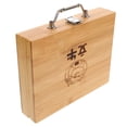 thumbnail image 2 of MOVTOTOP Boîte de Rangement en Bois Portable pour Tuiles de Mahjong avec Poignée pour Voyage et Rassemblements Beige, 2 of 7
