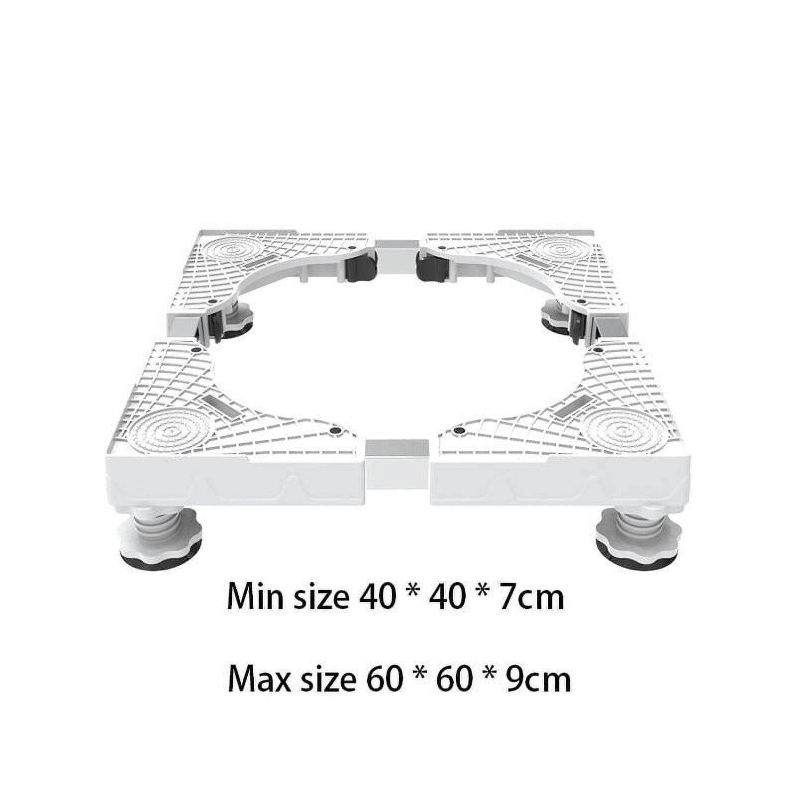 Tongina Adjustable Washing Machine Base Fridge Undercarriage Stand Laundry Dryers Holder for Air Conditioners Cookers Freezers Dryers White