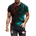 thumbnail image 2 of Leesechin Mens Fitted T Shirts Cool Graphic Tee for Men Digital Print, 2 of 5