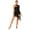 Black, variant on Sywiyi Womens Lace Patchwork Lyrical Dance Costume Sheer Mesh Dance Leotard Dress Asymmetric Black S