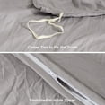 thumbnail image 4 of Sonive Washed Duvet Cover Sets Queen 3 Piece, Soft and Cozy, Washed Textured Wrinkled Design (Gull Grey, Queen), 4 of 8