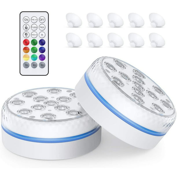 Luz LED creativa con perilla de buceo, 13 LED, luz LED subacuática colorida para acuario, resalta el control remoto