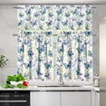 thumbnail image 2 of Butterfly Kitchen Curtains and Valances Set Rod Pocket Window Treatment Kitchen Curtains Tier and Valances 3 Piece Kitchen Cafe Privacy Panel Kitchen Window Curtains Over Sink, 2 of 5