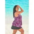 thumbnail image 5 of Swim 365 Women's Plus Size Longer-Length Mesh Tankini Top, 5 of 6