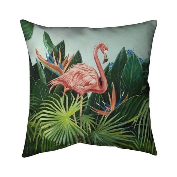 18 x 18 in. Tropical Flamingo-Double Sided Print Indoor Pillow