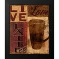 thumbnail image 2 of Donovan, Kelly 15x18 Black Modern Framed Museum Art Print Titled - Live Love Latte, 2 of 5
