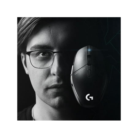 Logitech - G303 Shroud Edition Lightweight Wireless Optical Gaming Mouse with 25K HERO sensor - Black